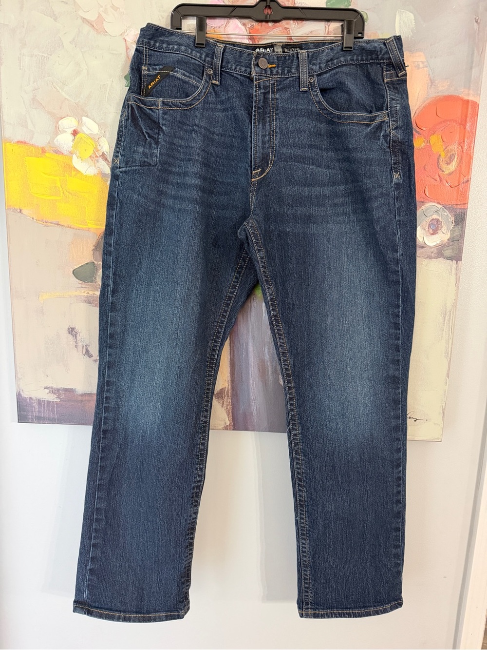 Ariat Men's Dark Blue Relaxed Straight Jeans